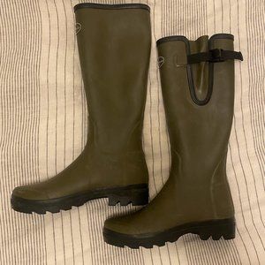 Le Chameau Best Selling Rain Boot (jersey lined noir boot)